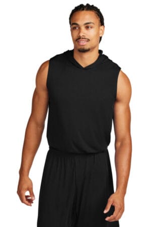 BLACK ST352H sport-tek competitor sleeveless hoodie