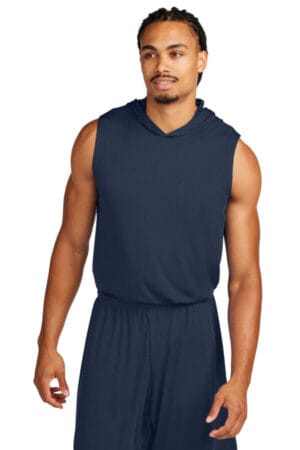 TRUE NAVY ST352H sport-tek competitor sleeveless hoodie