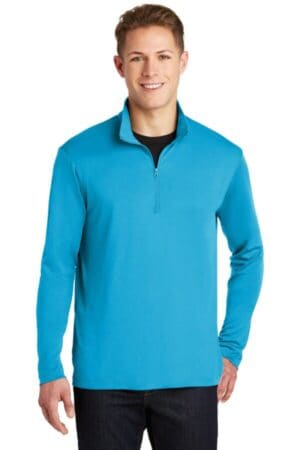 ATOMIC BLUE ST357 sport-tek posicharge competitor 1/4-zip pullover