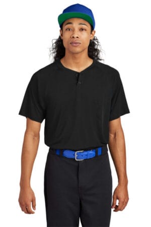 BLACK ST359 sport-tek posicharge competitor 2-button henley