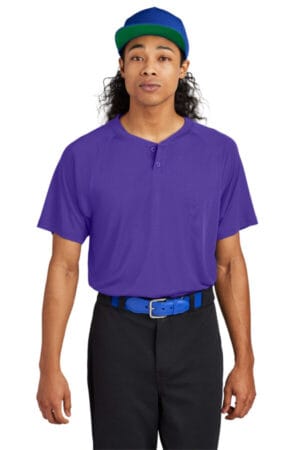 PURPLE ST359 sport-tek posicharge competitor 2-button henley