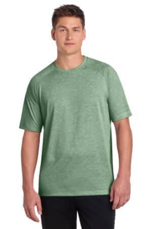 FOREST GREEN HEATHER ST400 sport-tek posicharge tri-blend wicking raglan tee
