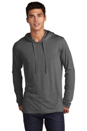 sport-tek posicharge tri-blend wicking long sleeve hoodie st406