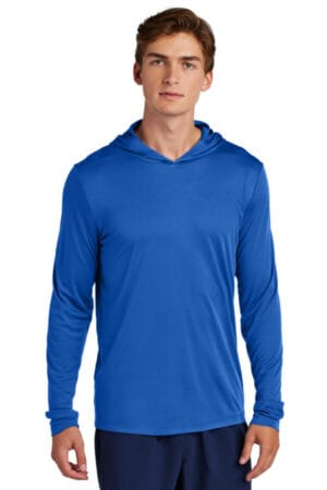 TRUE ROYAL ST420LSH sport-tek posi-uv pro long sleeve hoodie