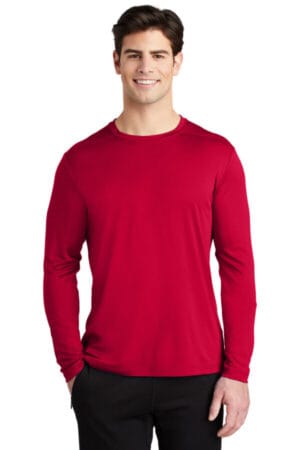 DEEP RED ST420LS sport-tek posi-uv pro long sleeve tee