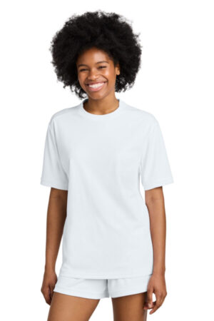 WHITE/ WHITE ST440 sport-tek club short sleeve crew