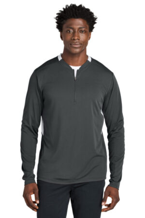 IRON GREY/ WHITE ST443 sport-tek club 1/4-zip pullover