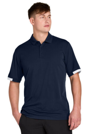 TRUE NAVY/ WHITE ST444 sport-tek club colorblock polo