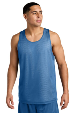 CAROLINA BLUE/ WHITE ST5000 sport-tek posicharge reversible mesh tank