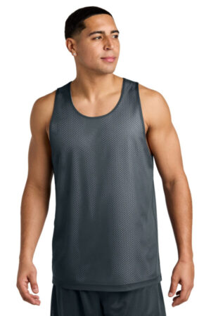 IRON GREY/ WHITE ST5000 sport-tek posicharge reversible mesh tank