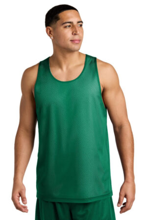 KELLY GREEN/ WHITE ST5000 sport-tek posicharge reversible mesh tank