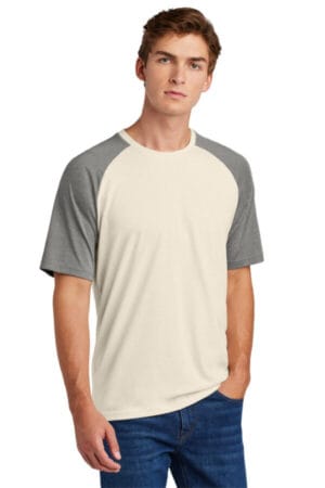 VINTAGE HEATHER/ ECRU ST6040 sport-tek halftime raglan tee