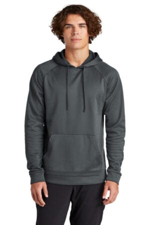 IRON GREY ST730 sport-tek re-compete fleece pullover hoodie