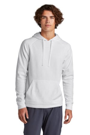 WHITE ST730 sport-tek re-compete fleece pullover hoodie