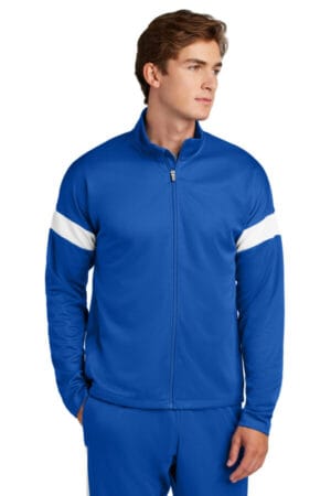 TRUE ROYAL/ WHITE ST800 sport-tek travel full-zip jacket