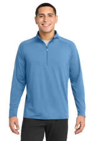 CAROLINA BLUE ST850 sport-tek sport-wick stretch 1/4-zip pullover