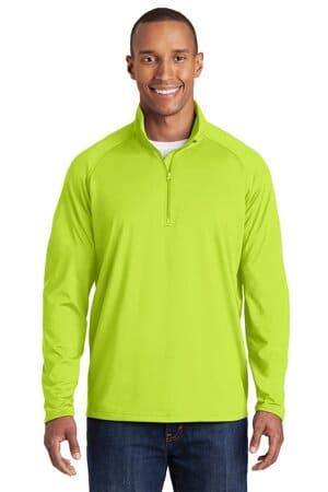 CHARGE GREEN ST850 sport-tek sport-wick stretch 1/2-zip pullover
