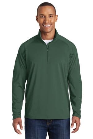 FOREST GREEN ST850 sport-tek sport-wick stretch 1/4-zip pullover