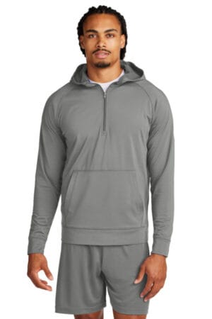 CHARCOAL GREY ST856 sport-tek sport-wick stretch 1/2-zip hoodie