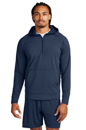 TRUE NAVY ST856 sport-tek sport-wick stretch 1/2-zip hoodie