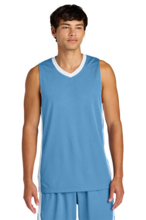 CAROLINA BLUE/ WHITE ST900 sport-tek rival basketball rev jersey