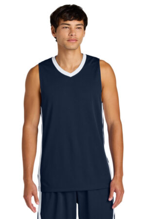 TRUE NAVY/ WHITE ST900 sport-tek rival basketball rev jersey