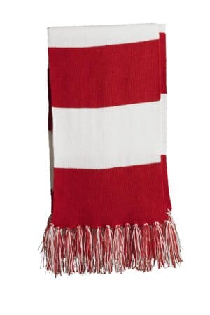 TRUE RED/ WHITE STA02 sport-tek spectator scarf