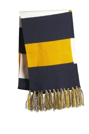 TRUE NAVY/ GOLD/ WHITE STA02 sport-tek spectator scarf