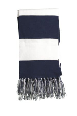 TRUE NAVY/ WHITE STA02 sport-tek spectator scarf