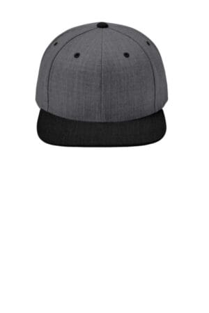 DARK HEATHER GREY/ BLACK STC19 sport-tek yp classics flat bill snapback cap