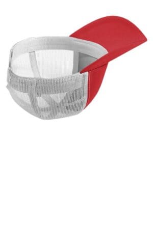 TRUE RED/ WHITE STC36 sport-tek posicharge competitor mesh back cap