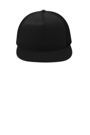 BLACK/ BLACK STC38 sport-tek yp classics 5-panel classic trucker mesh back cap