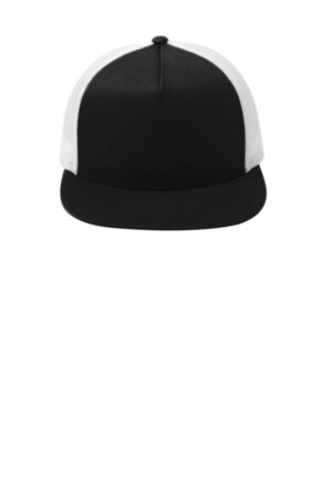 BLACK/ WHITE STC38 sport-tek yp classics 5-panel classic trucker mesh back cap