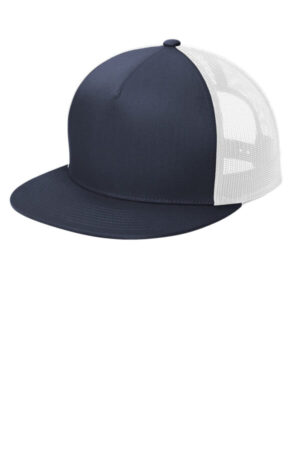 TRUE NAVY/ WHITE STC38 sport-tek yp classics 5-panel classic trucker mesh back cap