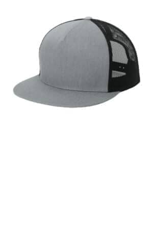 HEATHER GREY/ BLACK HEATHER GREY/ BLACK STC38 sport-tek yp classics 5-panel classic trucker mesh back cap