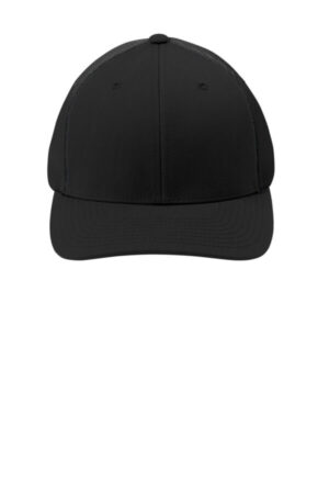 BLACK/ BLACK STC40 sport-tek flexfit air mesh back cap