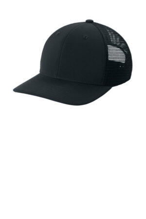 BLACK/ BLACK STC46 sport-tek club trucker cap