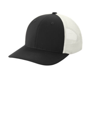 BLACK/ WHITE STC46 sport-tek club trucker cap