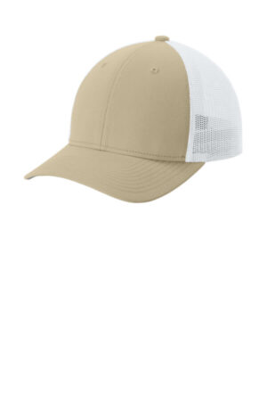 SAHARA/ WHITE STC60 sport-tek stretch-tek mesh back cap