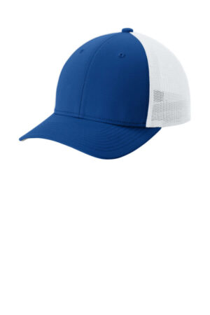 TRUE ROYAL/ WHITE STC60 sport-tek stretch-tek mesh back cap