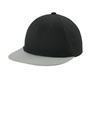 BLACK/ SILVER/ BLACK STC64 sport-tek pro-cut stretch-tek cap