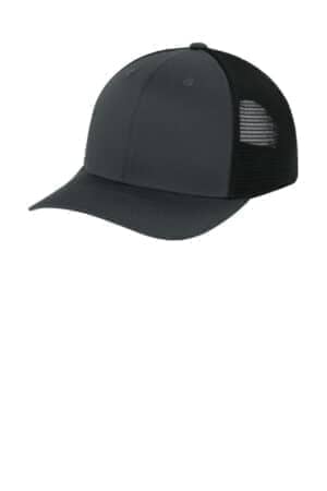 IRON GREY/ BLACK IRON GREY/ BLACK STC74 sport-tek stretch-tek snapback trucker cap