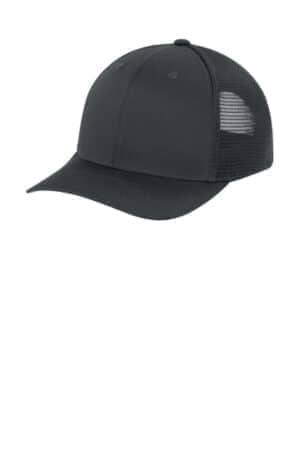 IRON GREY/ IRON GREY IRON GREY/ IRON GREY STC74 sport-tek stretch-tek snapback trucker cap