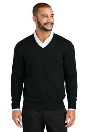 DEEP BLACK SW2850 port authority easy care v-neck sweater