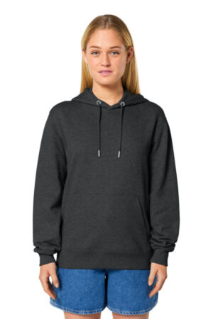 DARK HEATHER GREY SXU003 stanley/stella unisex cruiser 20 hooded sweatshirt