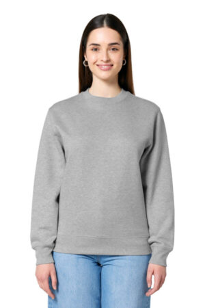 HEATHER GREY SXU004 stanley/stella unisex changer 20 crewneck sweatshirt