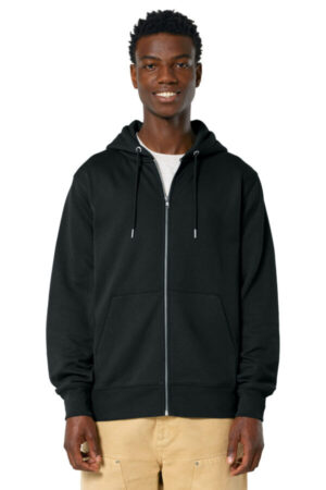 BLACK SXU005 stanley/stella unisex cultivator 20 full-zip hooded sweatshirt