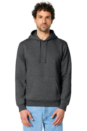DARK HEATHER GREY SXU009 stanley/stella unisex drummer 20 hooded sweatshirt