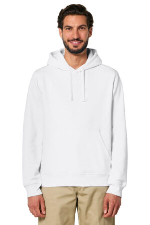 WHITE SXU009 stanley/stella unisex drummer 20 hooded sweatshirt