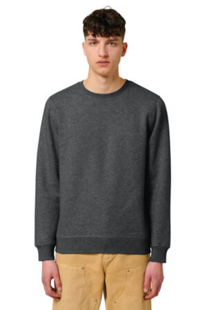 DARK HEATHER GREY SXU010 stanley/stella unisex roller crewneck sweatshirt